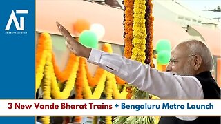 India PM Modi Flags Off 3 New Vande Bharat Trains & Bengaluru Metro | Amaravati Today