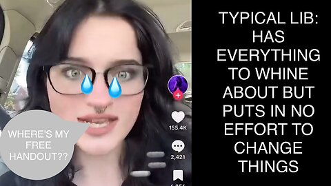 Whiny Lib Finds Crying On-Line Easier Than Putting Effort Into Herself