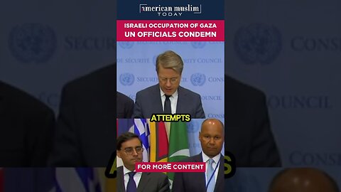Israeli occupation of Gaza UN officials condemn.
