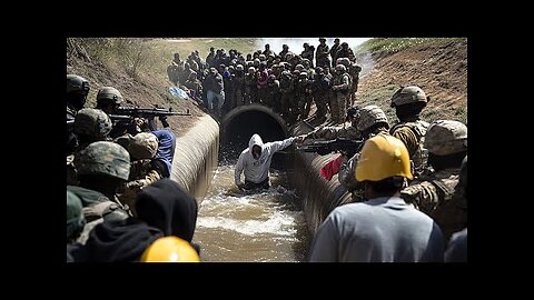 Migrants Tunnel Under US Troops... Get Captured Immediately