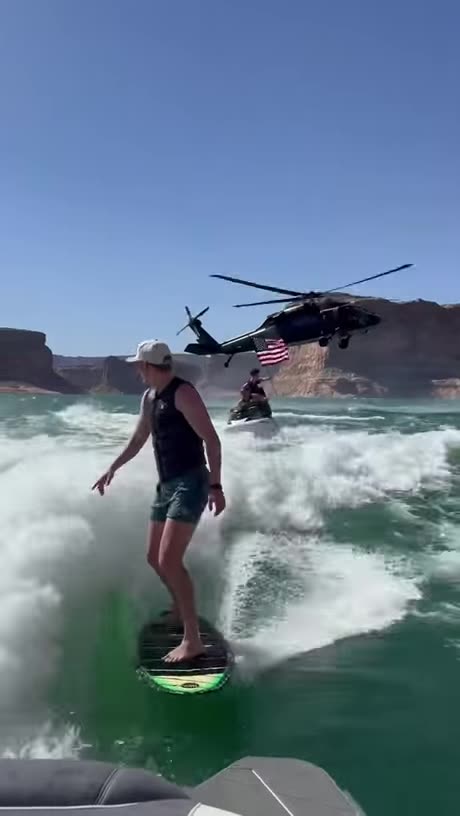 Helicopter Surfing
