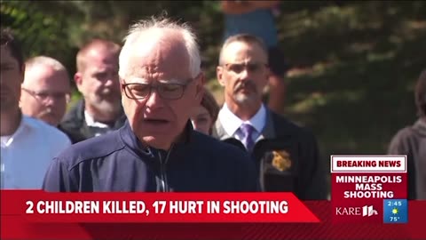 Tim Walz speaks about Minneapolis church and school shooting