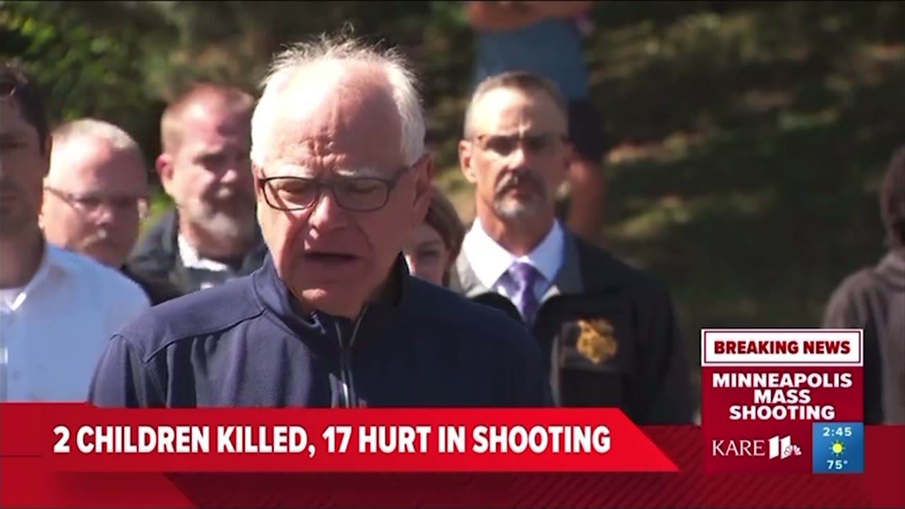 Tim Walz speaks about Minneapolis church and school shooting