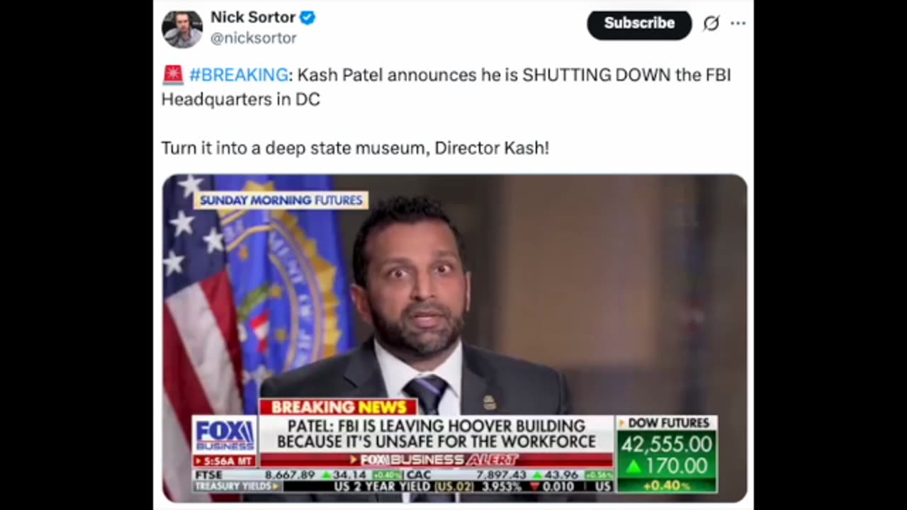 The FBI Director Announces He Is Shutting Down DC HQ & Turns It Into A Museum