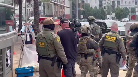 CBP rounding up illegals at site of Gov. Newsom's news conference
