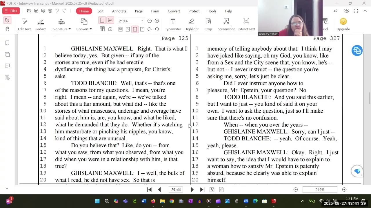 Ghislaine Maxwell on Epstein's claim of ED.