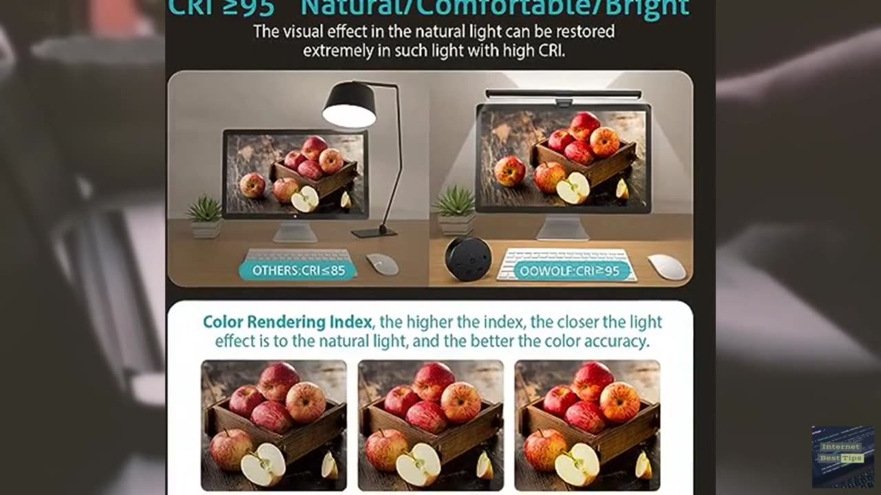 OOWOLF Monitor Light Bar with Remote, Ra95 Computer Monitor Lamp for Eye Caring,