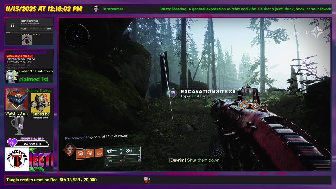 Destiny 2 - 11/13/25 Call to Arms is here. Safety Meeting! | D2-18,766 hrs