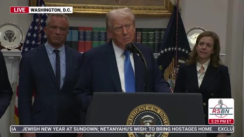 WATCH: Pres. Trump Makes Announcement on Major Medical Findings for American Children - 9/22/25