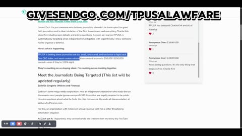 TPUSA Threatens Journalists With Lawsuits - Legal Defense Fund Launched