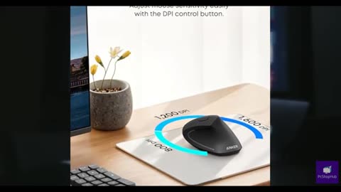 Anker 2.4G Wireless Vertical Ergonomic Optical Mouse for Work, Multi-Device Conn