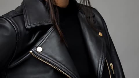 Own the Streets in a Cropped Black Biker