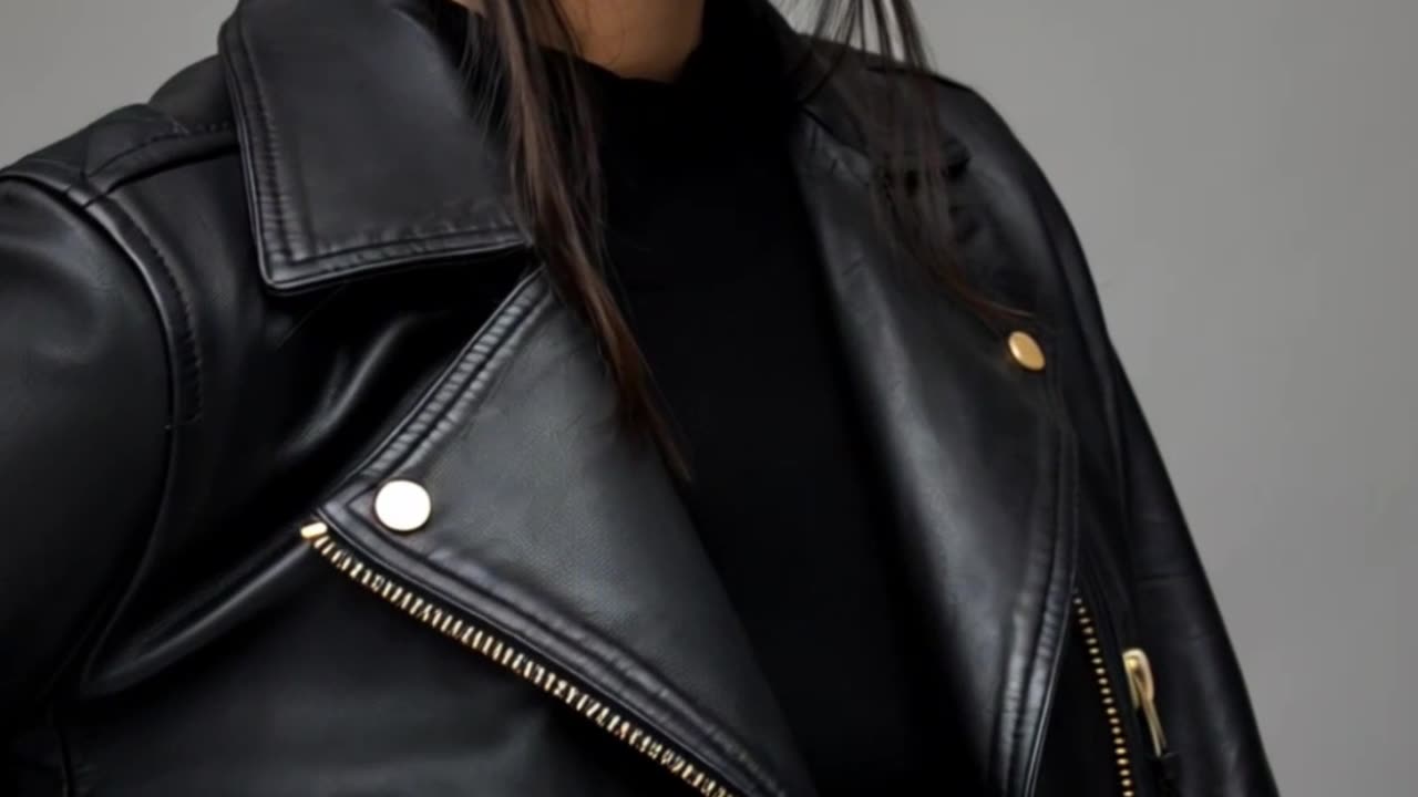 Own the Streets in a Cropped Black Biker