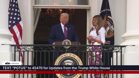 President Trump thanks and congratulates First Lady Melania on her work to pass the TAKE IT DOWN Act.