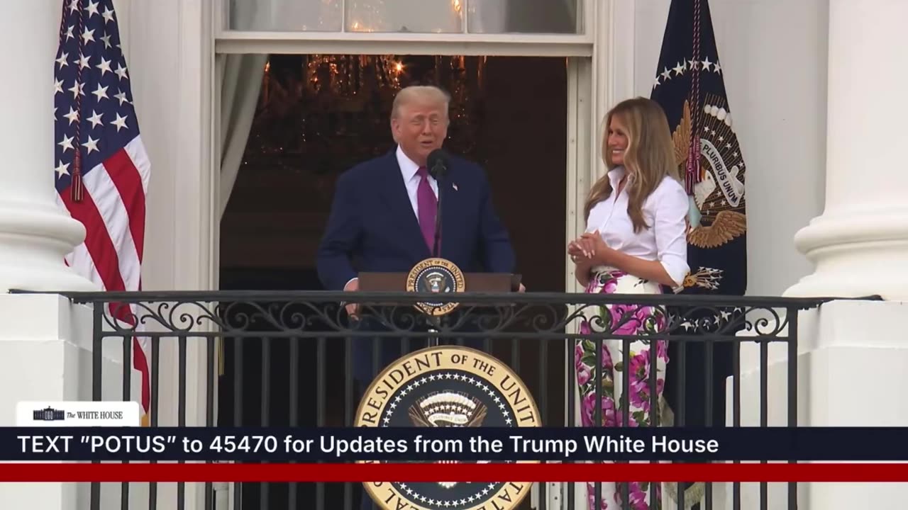 President Trump thanks and congratulates First Lady Melania on her work to pass the TAKE IT DOWN Act.