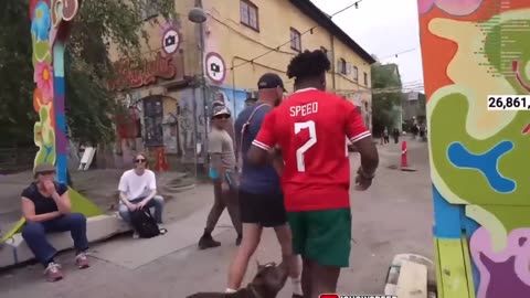IShowSpeed Getting Chased By A PITBULL