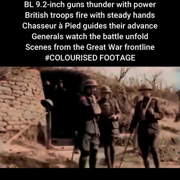 British Artillery Firing on Western Front Great War