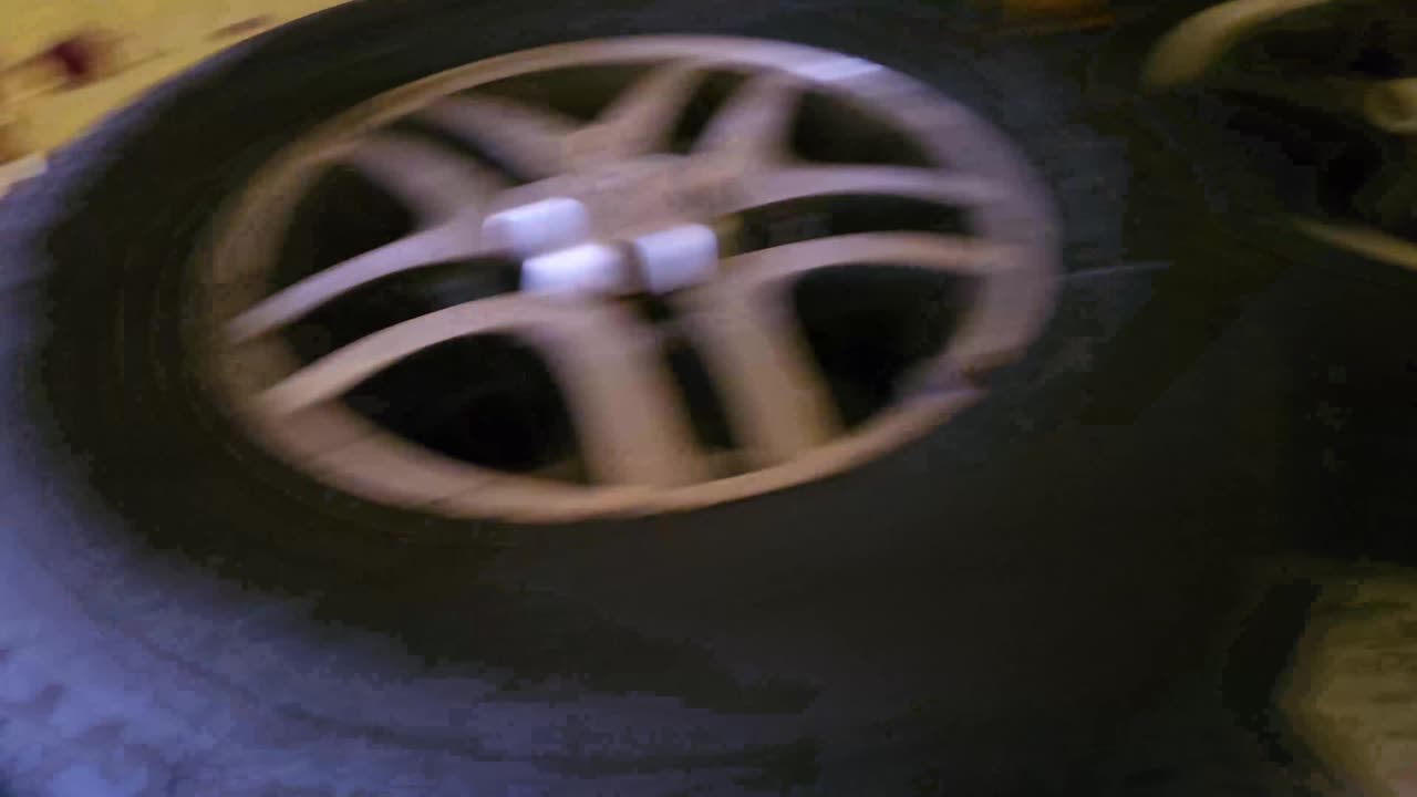 Wheels Going Into Our New Storage Trailer