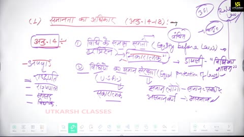 20 (भारतीय संविधान एवं राजव्यवस्था - महेंद्र सिंह सर ) Part-4 मूल अधिकार 22-March