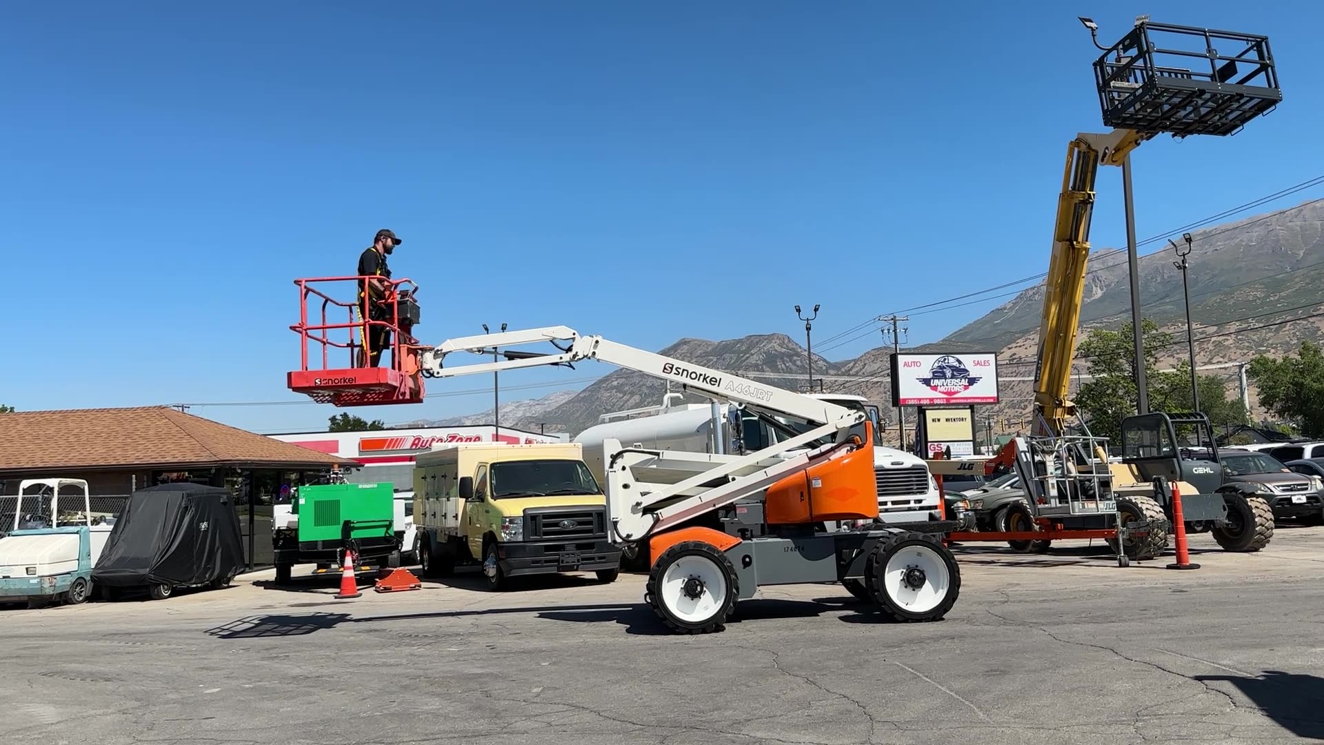 Aerial Boom Lift 2016 Snorkel 4x4 46 Platform Diesel Articulated with Jib Telescopic Manlift