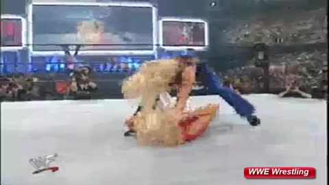 Trish Stratus and Lita vs Torrie Wilson and Stacy Keibler - Bra and Panty Match HD