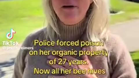 The police forced poison on this woman's land using the wildly toxic Fire Ant Eradiction Program.
			