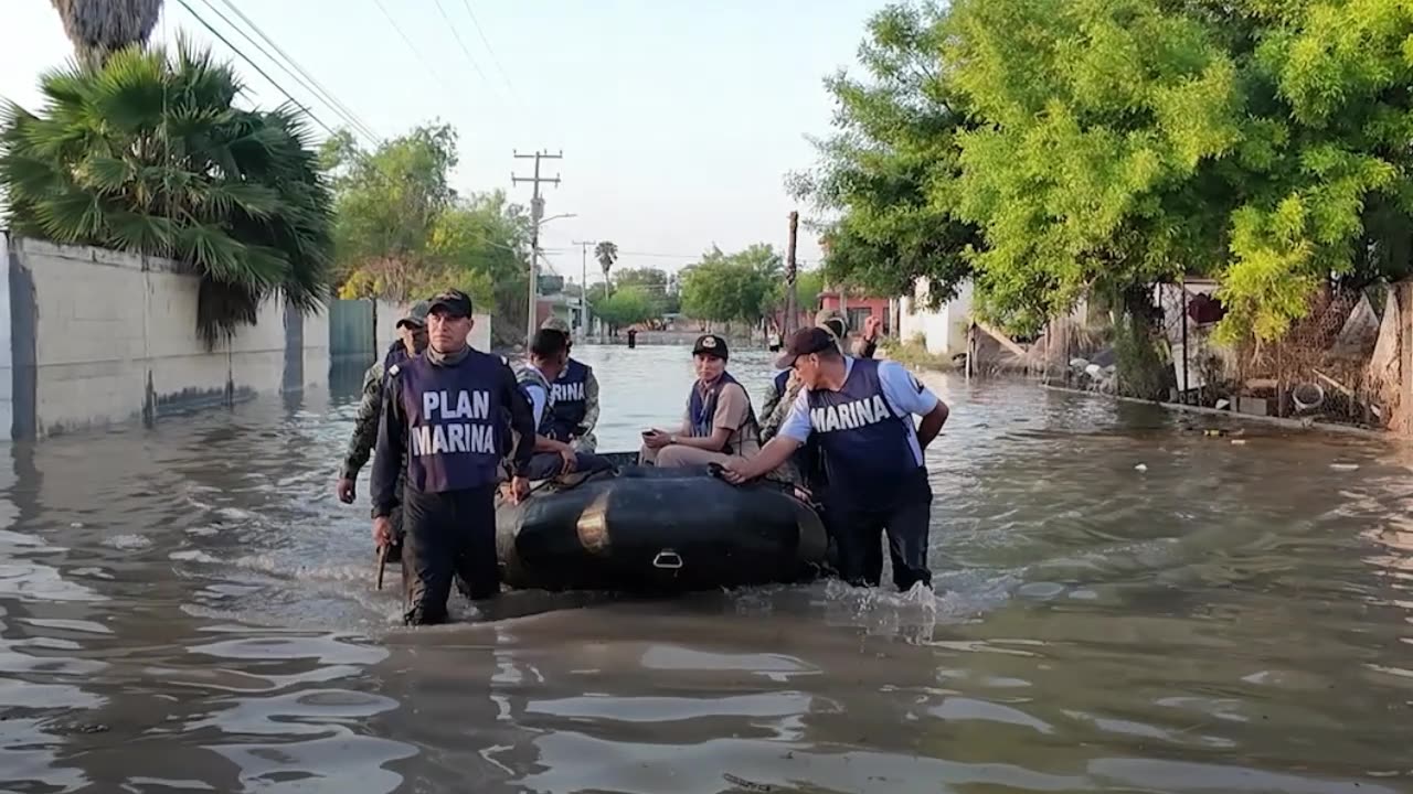 Fuertes inundaciones en el noroeste de México
