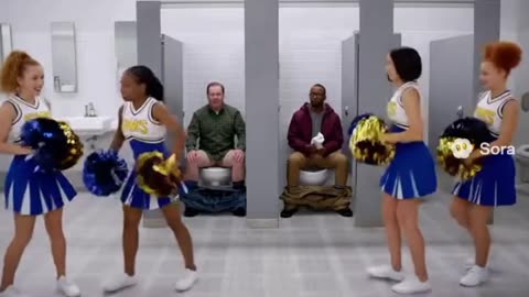 ai goofs bathroom cheer