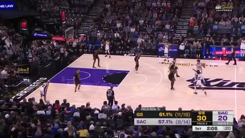 Golden State Warriors vs Sacramento Kings Full Game Highlights 1st Qtr P2