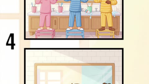 Kids Brushing Teeth Together 😁🪥