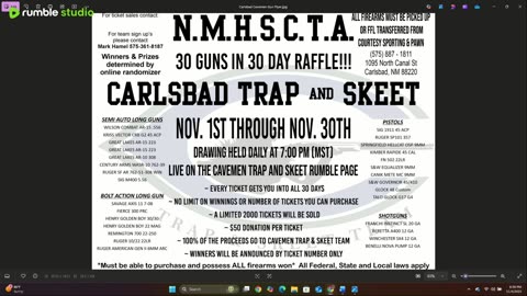 DAY 4 of Carlsbad Trap & Skeet 30 in 30 Raffle