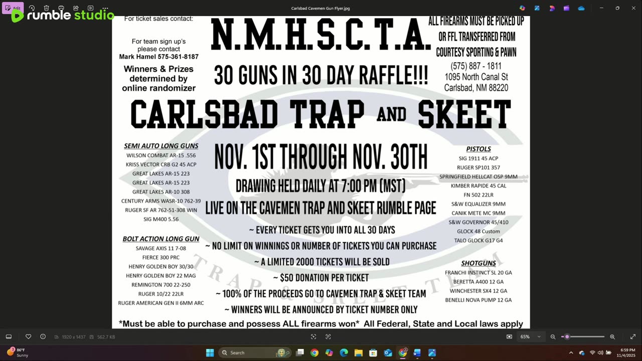 DAY 4 of Carlsbad Trap & Skeet 30 in 30 Raffle