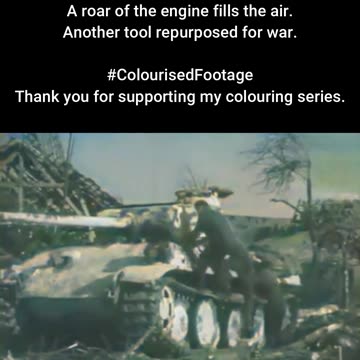 British Tank Crew Tests Captured Vehicle #ColourisedHistory
