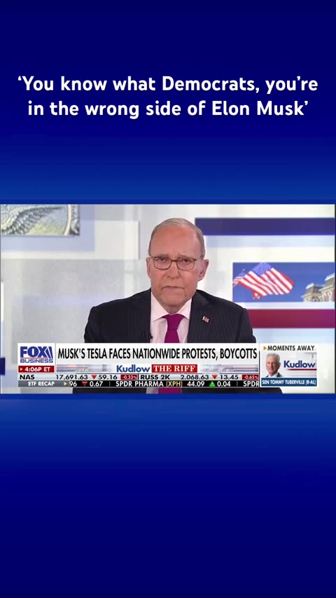 Fox Business - Kudlow issues urgent warning to Dems over Elon Musk