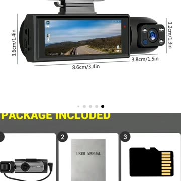 Dual Lens Car DVR! It’s a 1080P Car DVR with a Rear View Camera
