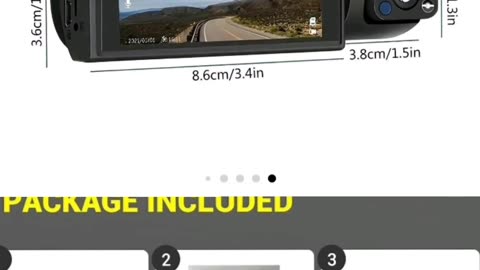 Dual Lens Car DVR! It’s a 1080P Car DVR with a Rear View Camera