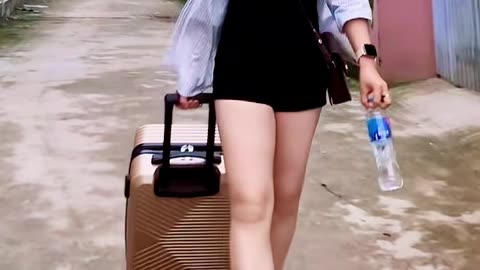 carry a suitcase to travel abroad