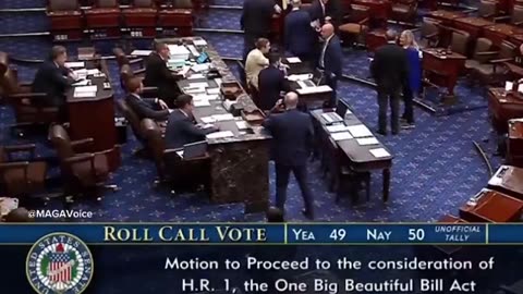 President Trump's ‘Big Beautiful Bill’ passes first vote in the Senate, 51-49.