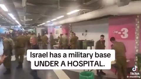 Israel was using the MILITARY Hospital as a MILITARY BASE of OPERATIONS.
