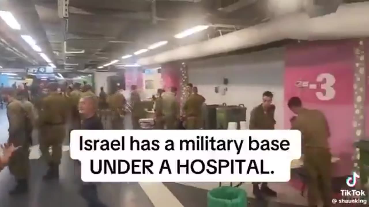 Israel was using the MILITARY Hospital as a MILITARY BASE of OPERATIONS.