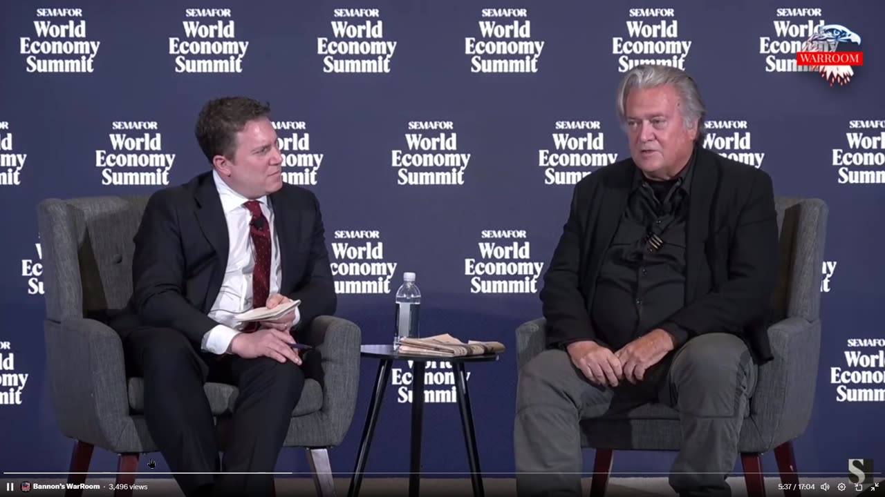 Steve Bannon stuns -gets applause at Globalist 2025 World Economy Summit