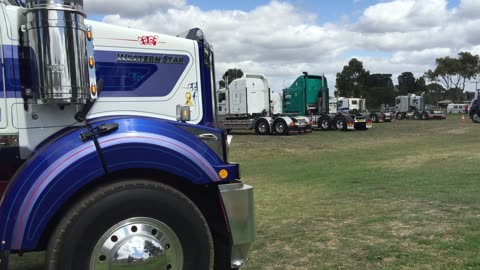 Trucks performing show - Geelong Australia