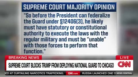 SCOTUS has BLOCKED President Trump from deploying the National Guard to Chicago