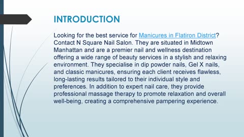 Best service for Manicures in Flatiron District