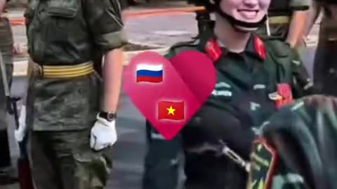 Servicemen of the honor guard of the Russian Armed Forces in Vietnam