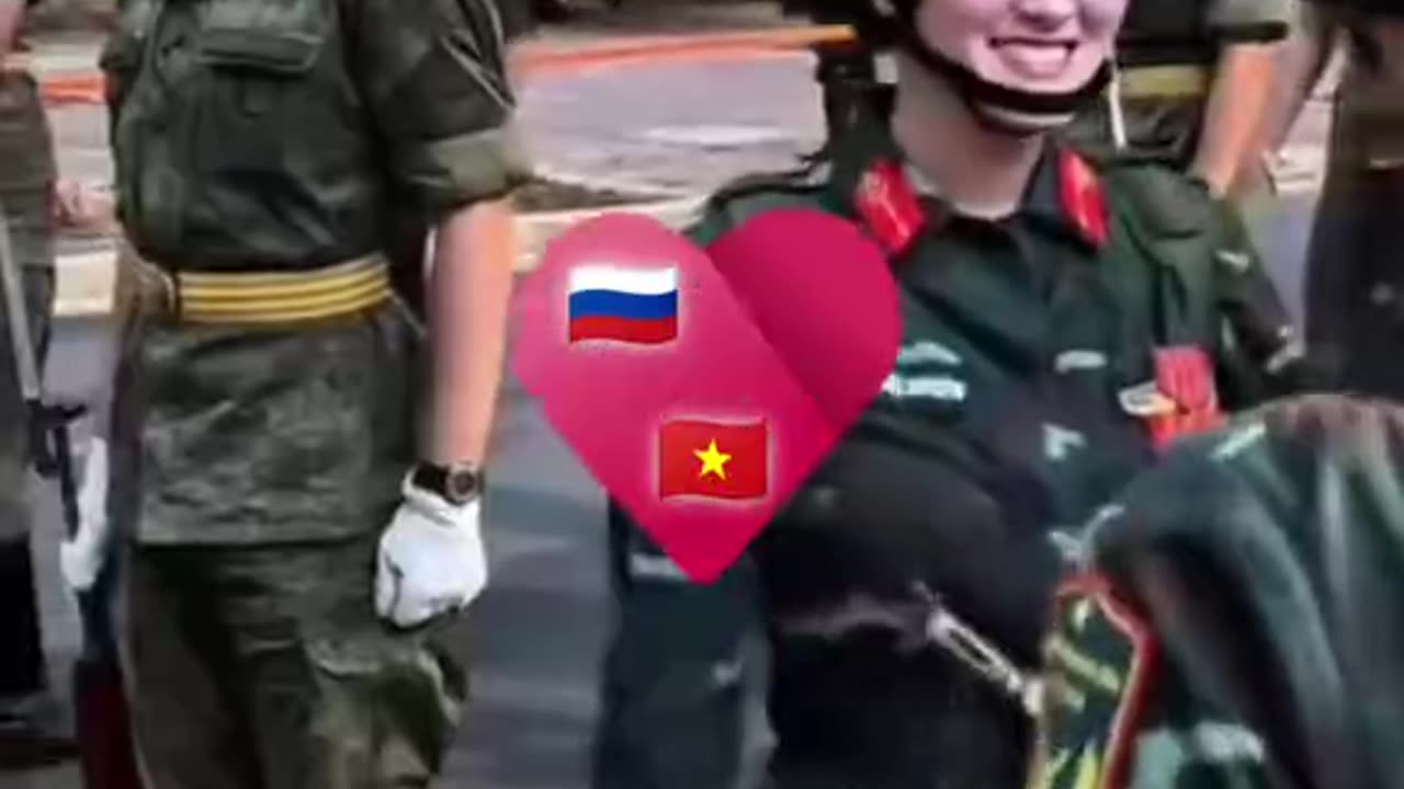 Servicemen of the honor guard of the Russian Armed Forces in Vietnam