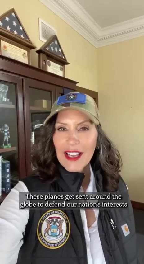 Whitmer on why she was with President Trump in Michigan lol