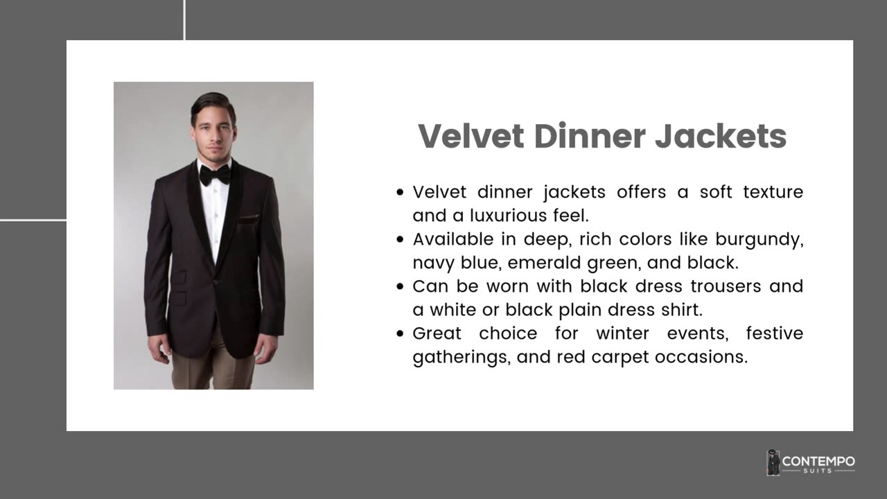 Different Styles of Men's Dinner Jackets