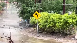 Flash floods rush through forested cabins in New Mexico