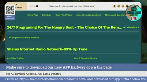 Shema Internet Radio Live Daily Stream